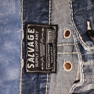 Salvage By Buckle Mens Straight Jeans